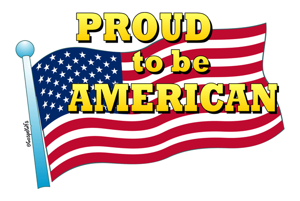 Free Christian Clip Art Image: U.S. Flag - Proud to be American