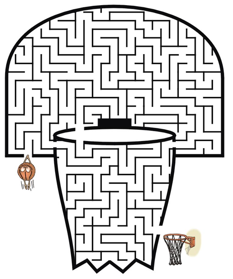 Basketball Maze Puzzle for Kids - Fun Printable Activity