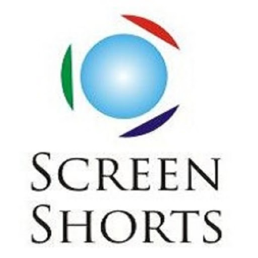 Screen Shorts logo featuring a blue sphere with green, red, and purple abstract shapes surrounding it, above bold text "SCREEN SHORTS".