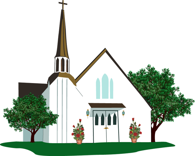 Traditional White Church Illustration - Serene Faithful Architecture