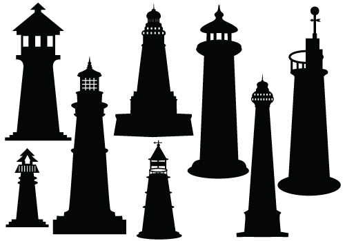 Ideal Lighthouse Silhouette Vector DownloadSilhouette Clip Art