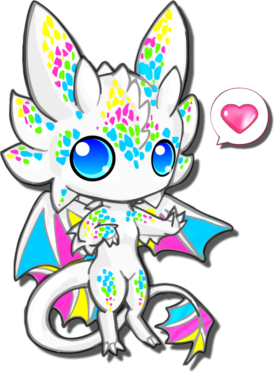 cute #kawaii #dragon #blue #creature #myth #mythical - Cute Kawaii Dragon  Drawing, HD Png Download , Transparent Png Image - PNGitem