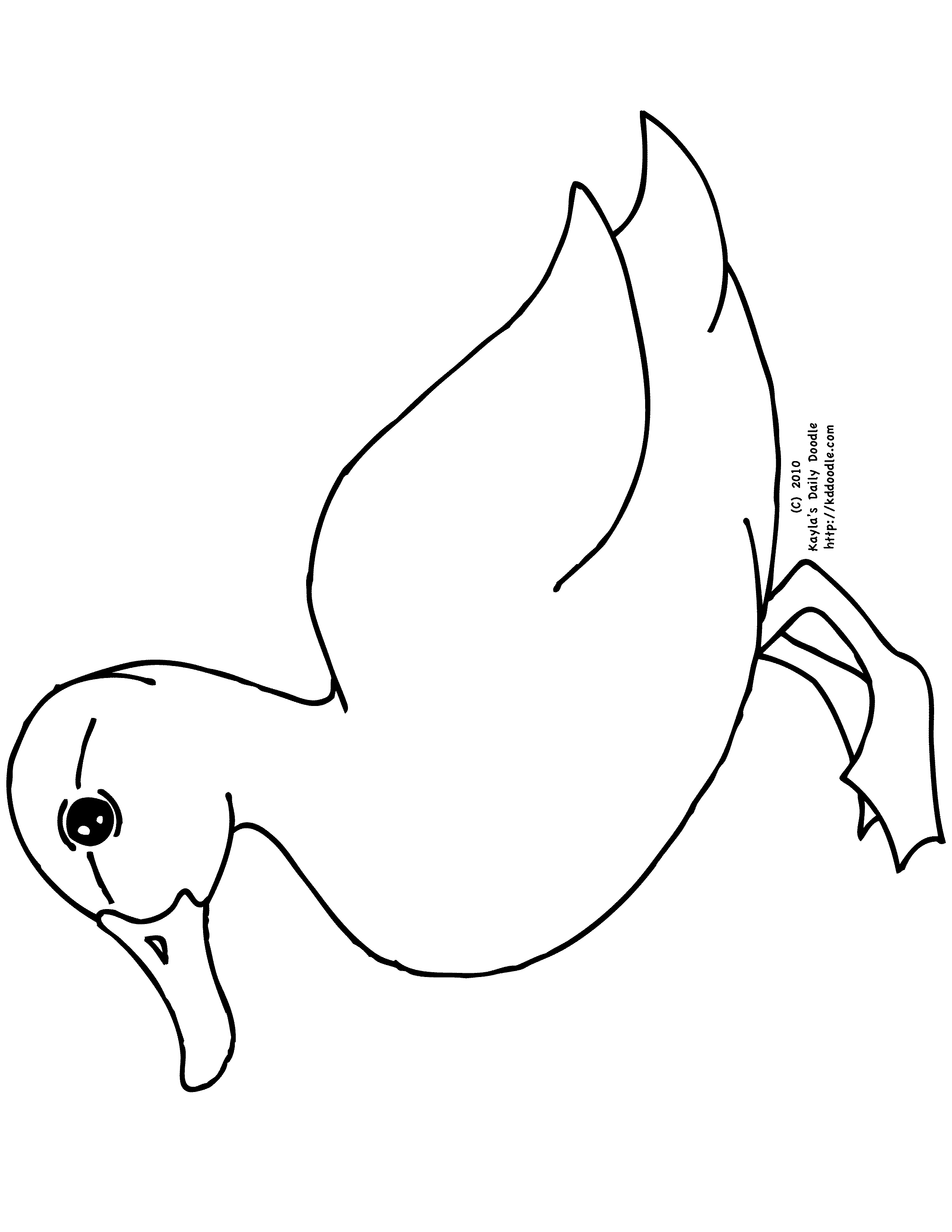 Duck Coloring Page for Kids - Free Printable Outline