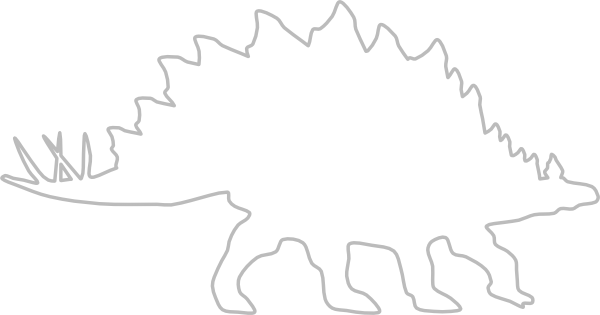 Stegosaurus Outline clip art - vector clip art online, royalty 