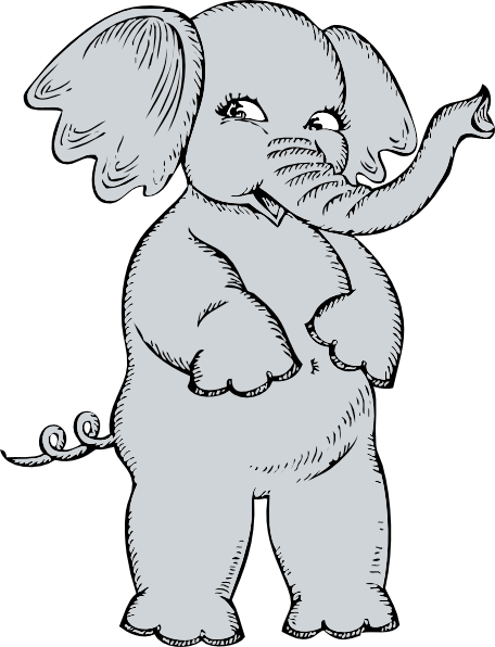 Friendly Cartoon Elephant Illustration for Kids’ Content