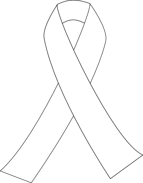 Cancer Ribbon Outline Free Clipart and Printable Templates