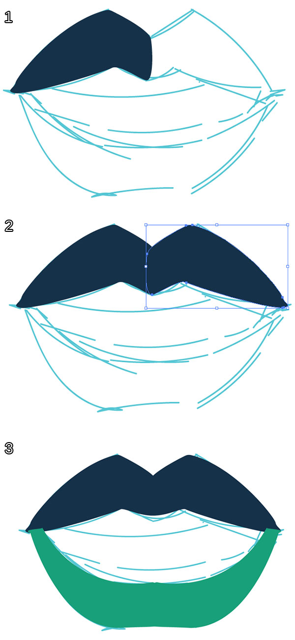 How to Draw Stylized Lips: Vector Illustration Tutorial