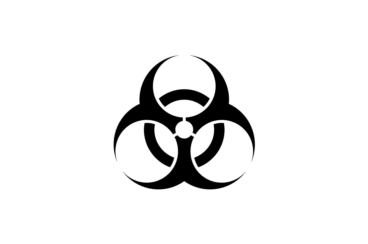 Black Biohazard Symbol - Clipart library 