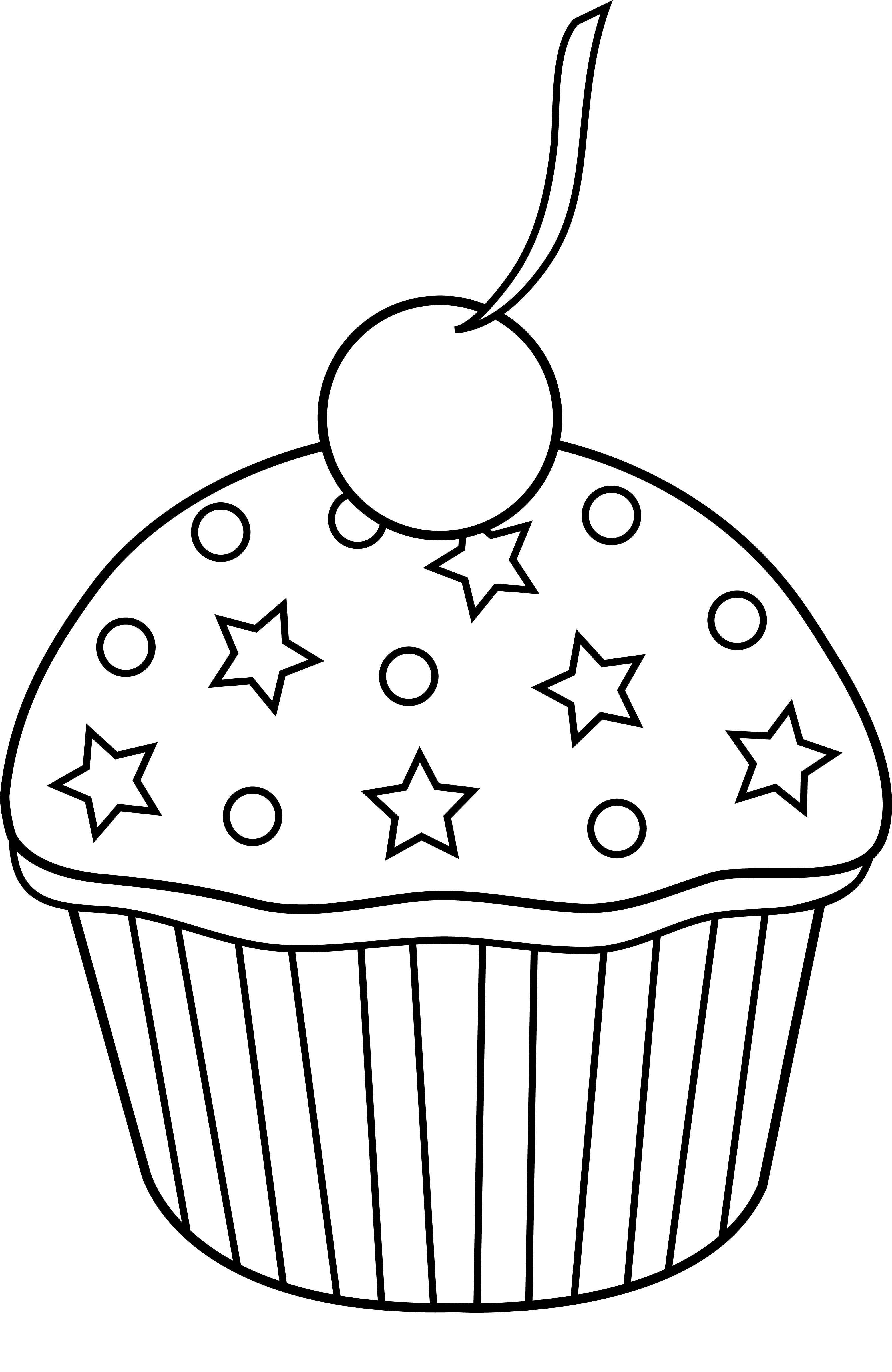 Free Cupcake Outline, Download Free Cupcake Outline png images, Free