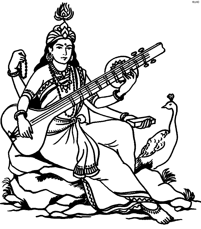 Saraswati Goddess PNG Transparent, Color Saraswati Goddess, Saraswati,  Goddess, Holiday PNG Image For Free Download