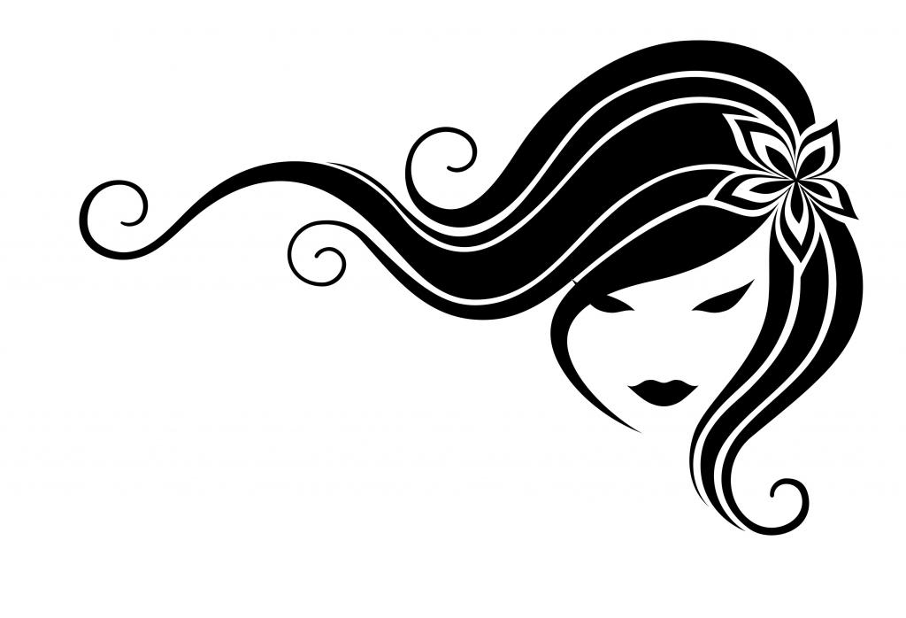 silhouette woman hair