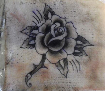 Traditional black rose by Dylan Talbert RIP TattooNOW