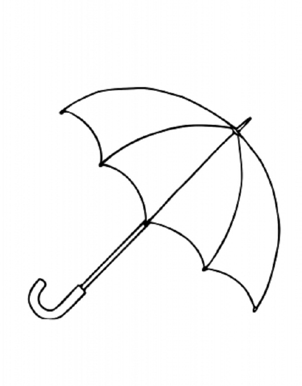 Beach Umbrella Coloring Page - Printable Coloring Sheets for Kids