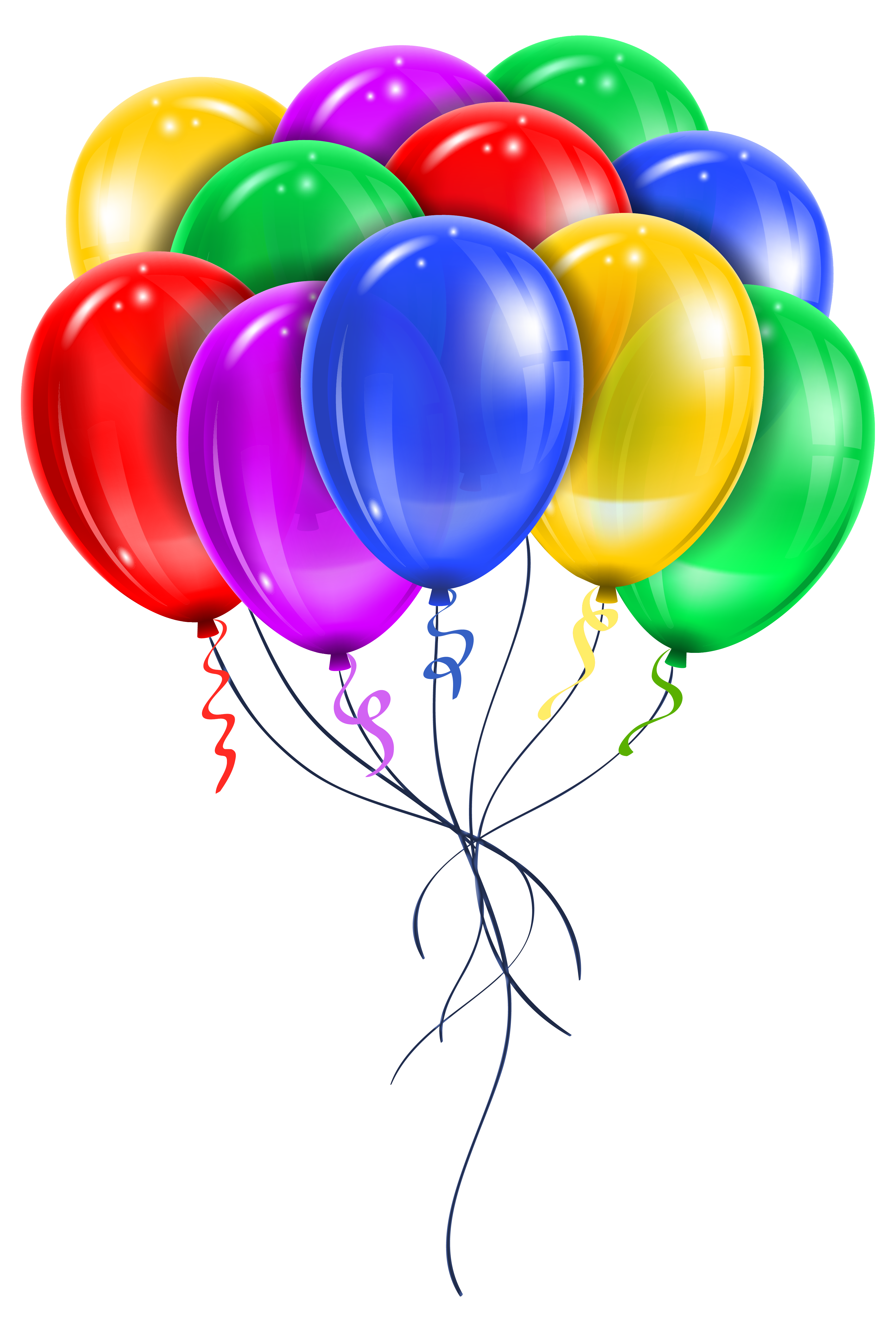 Transparent Multi Color Balloons PNG Picture Clipart