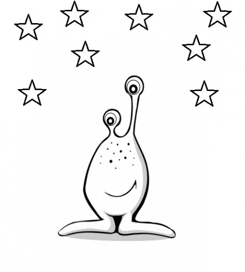 alien cartoon coloring pages - Clip Art Library
