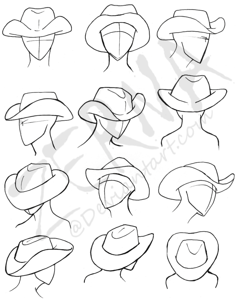 Cowboy Hat References by Zerna on Clipart library