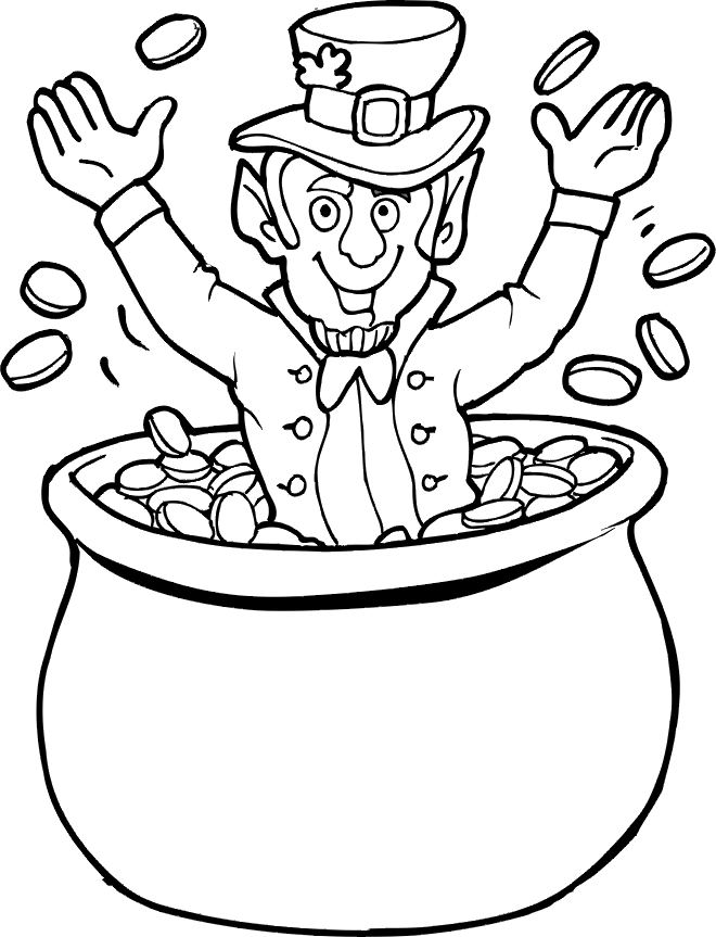 celebrities bollywood leprechaun pot of gold coloring pages 