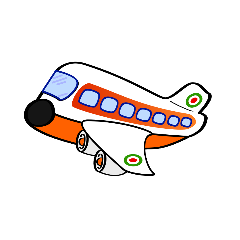 Clipart - funny airplane one