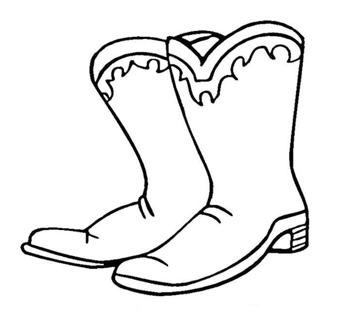 Coloring Pages Printables Cowboy Boots Tattoo