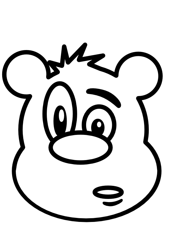 clipartist.net ? Clip Art ? bear black white line teddy bear 