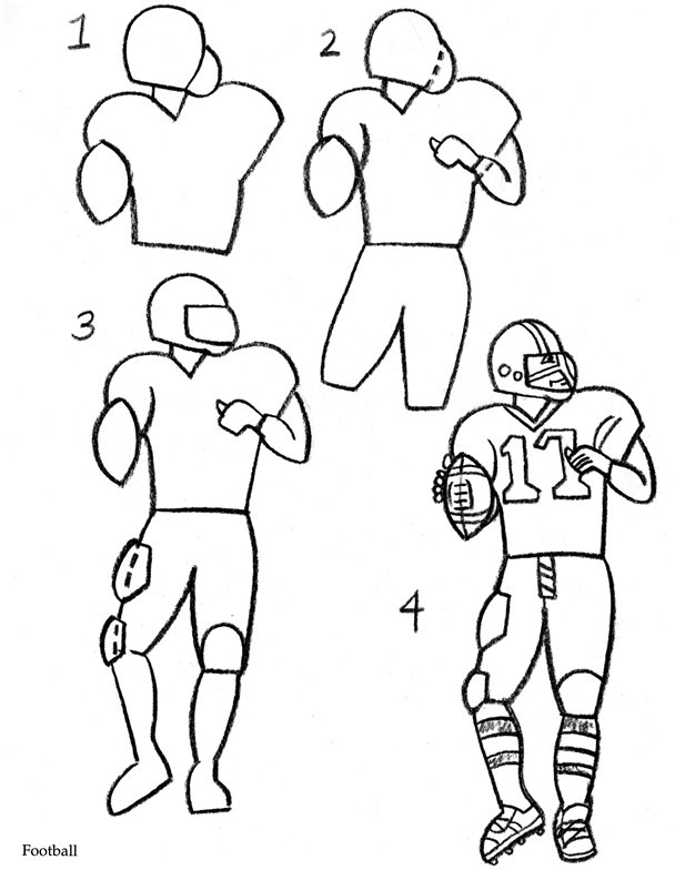 Easy Football Players Drawings