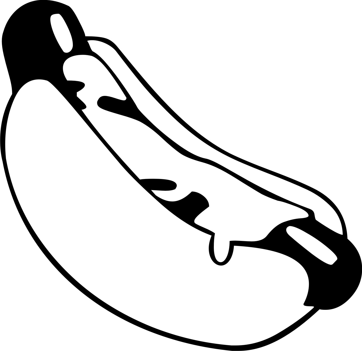 Free Hot Dog Clip Art Black And White, Download Free Hot Dog Clip Art Black  And White Png Images, Free Cliparts On Clipart Library