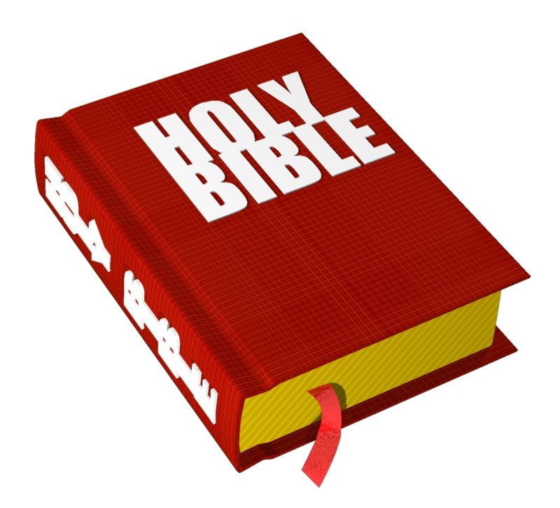 Holy Bible, Dark Red / Gold 7 Trendy Bible Educational Clip Art