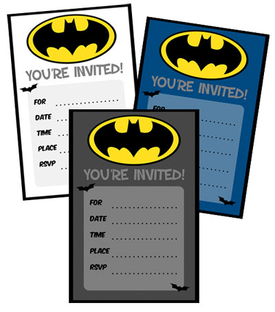 free printable batman birthday invites - Clip Art Library