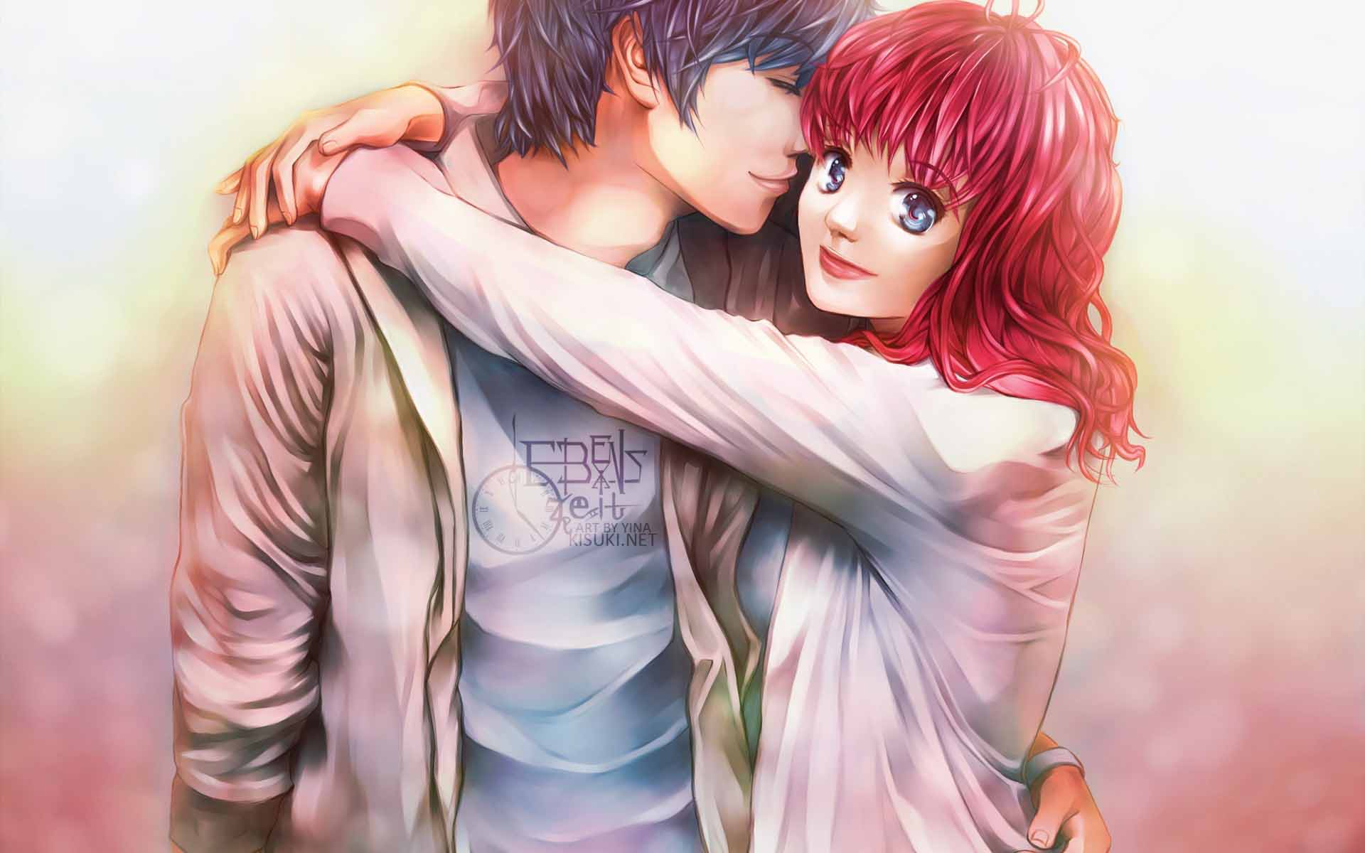 Anime Couple Hugging with lots of LOVE Greeting Card for Sale by BaeLoveIt   Redbubble