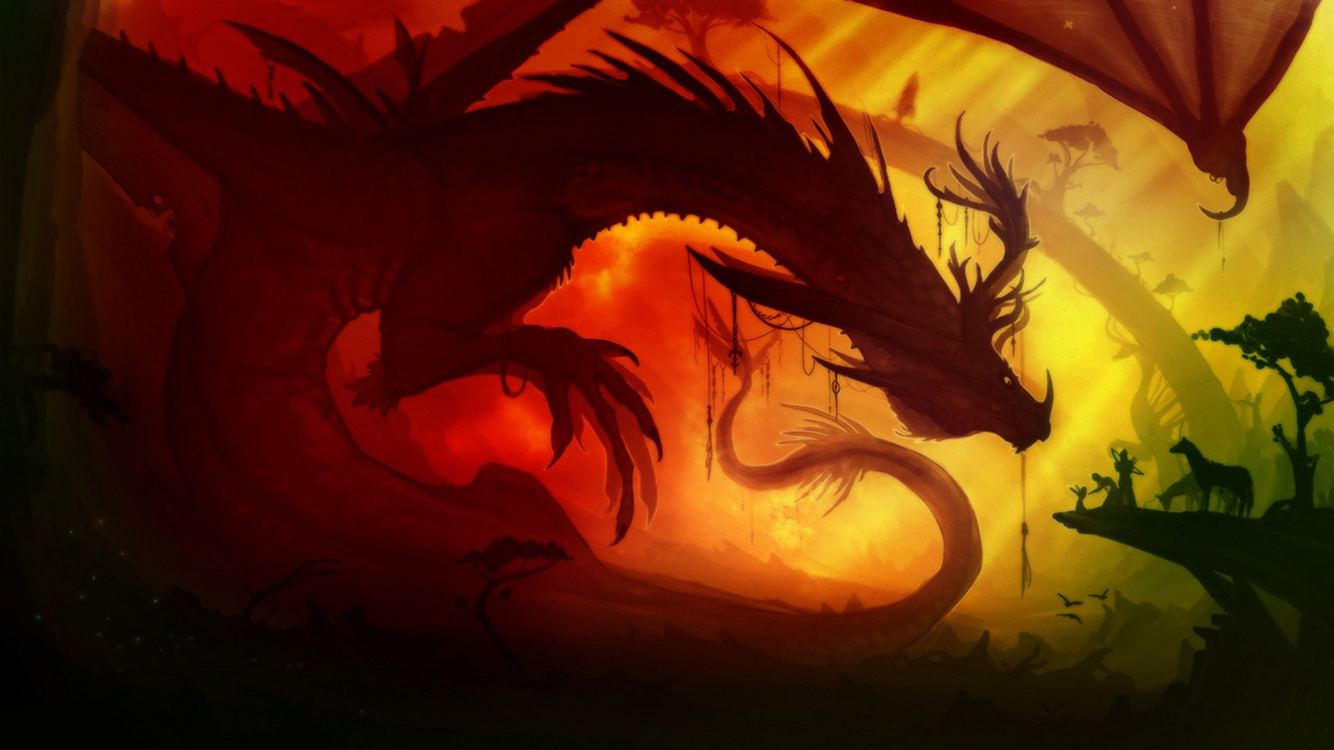 Images For  Game Of Thrones Dragon Silhouette
