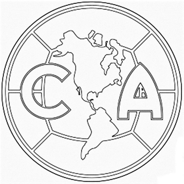 club america logo outline - Clip Art Library