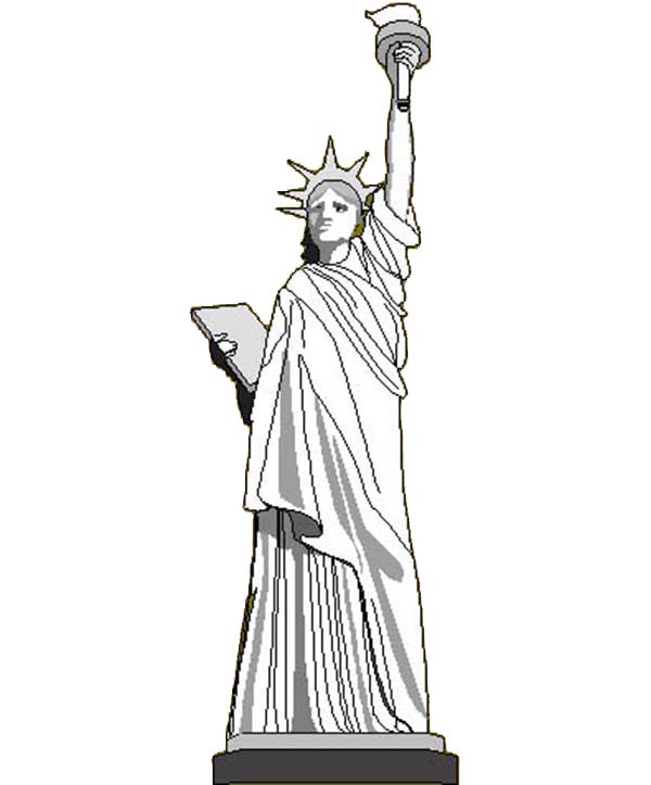 Free coloring pages of lady liberty