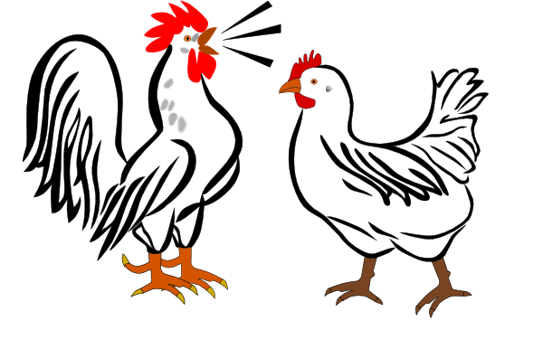 Hen And Rooster clip art - vector clip art online, royalty free 