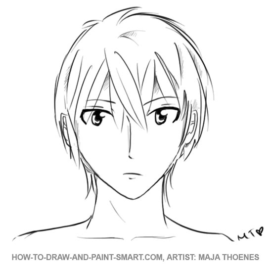 How to Draw Anime and Manga Male Head and Face  AnimeOutline