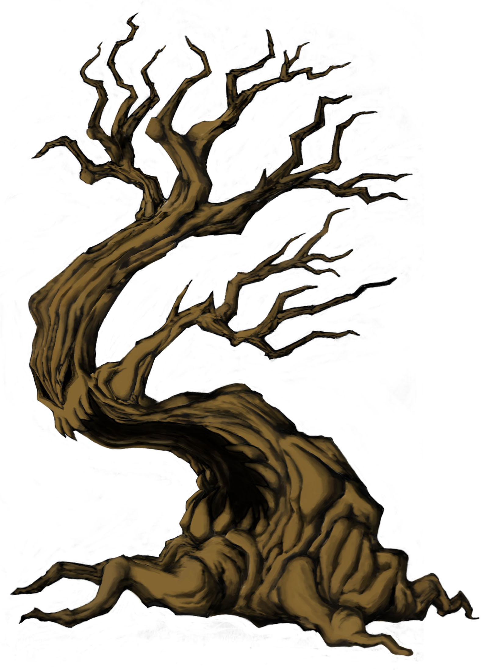 pencil drawings scary trees - Clip Art Library