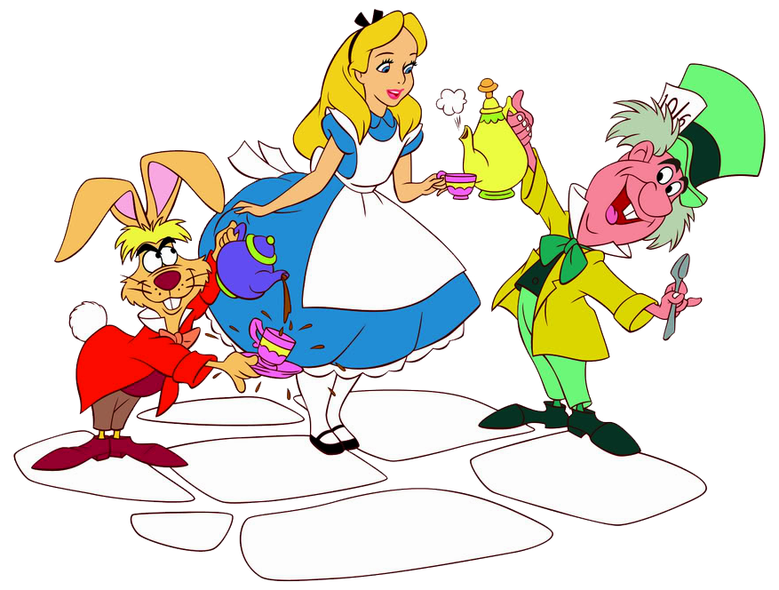 Alice In Wonderland Group Clipart
