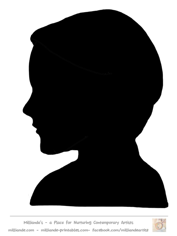 Female Face Silhouette Stencils,Face Silhouette Collection of 