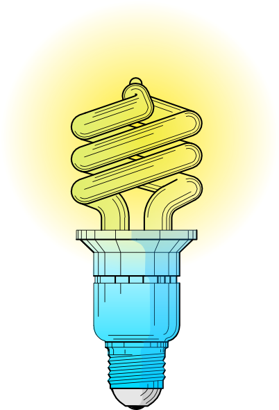 Compact Fluorescent Light Bulb clip art Free Vector 