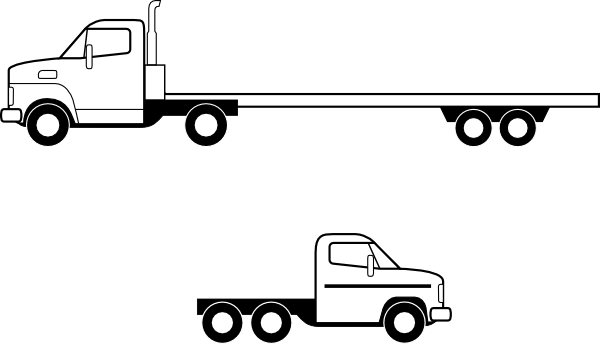Flatbed Trucks clip art - vector clip art online, royalty free 