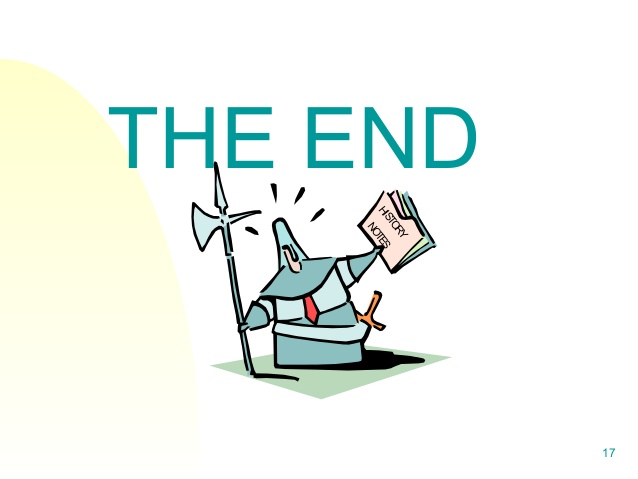 The End - Final Slide for Educational Presentations