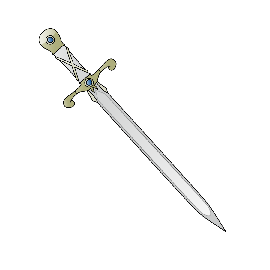 Jeweled Sword Clipart, vector clip art online, royalty free design 
