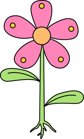 Cute Pink Flower Illustration - Free Clipart for Kids & Educators