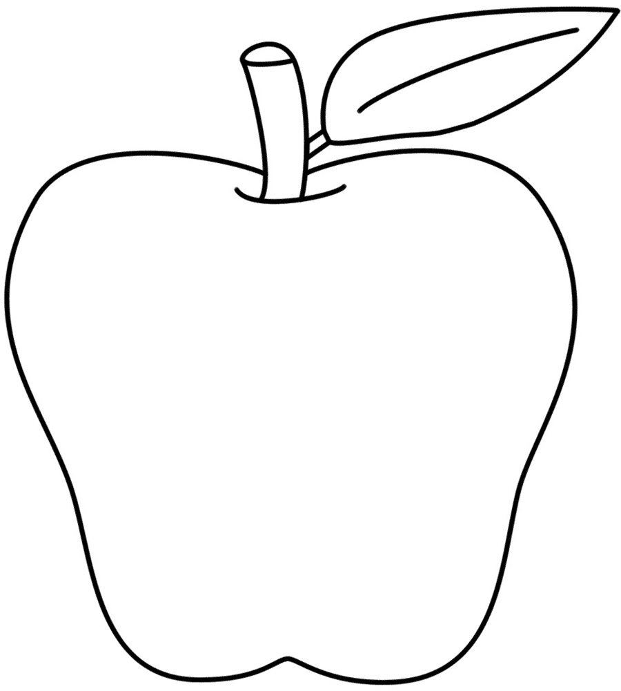 Coloring book or page for kids. apple black and white illustration Stock  Photo - Alamy