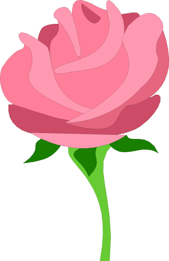 Pink Tea Rose Clipart With Transparent