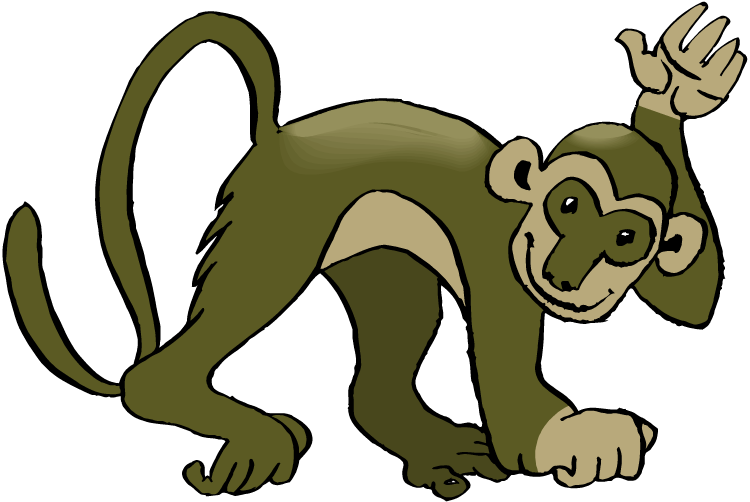 Monkey Clip Art Black And White | Clipart library - Free Clipart Images