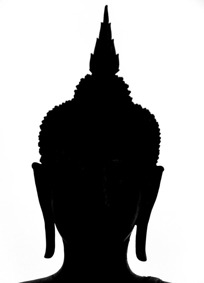 Buddha Silhouette by Ian Scholan - Buddha Silhouette Photograph 