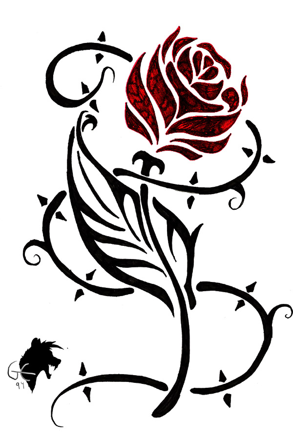 simple tribal flower tattoo  Clip Art Library