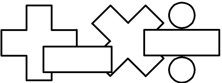 math signs clipart black and white
