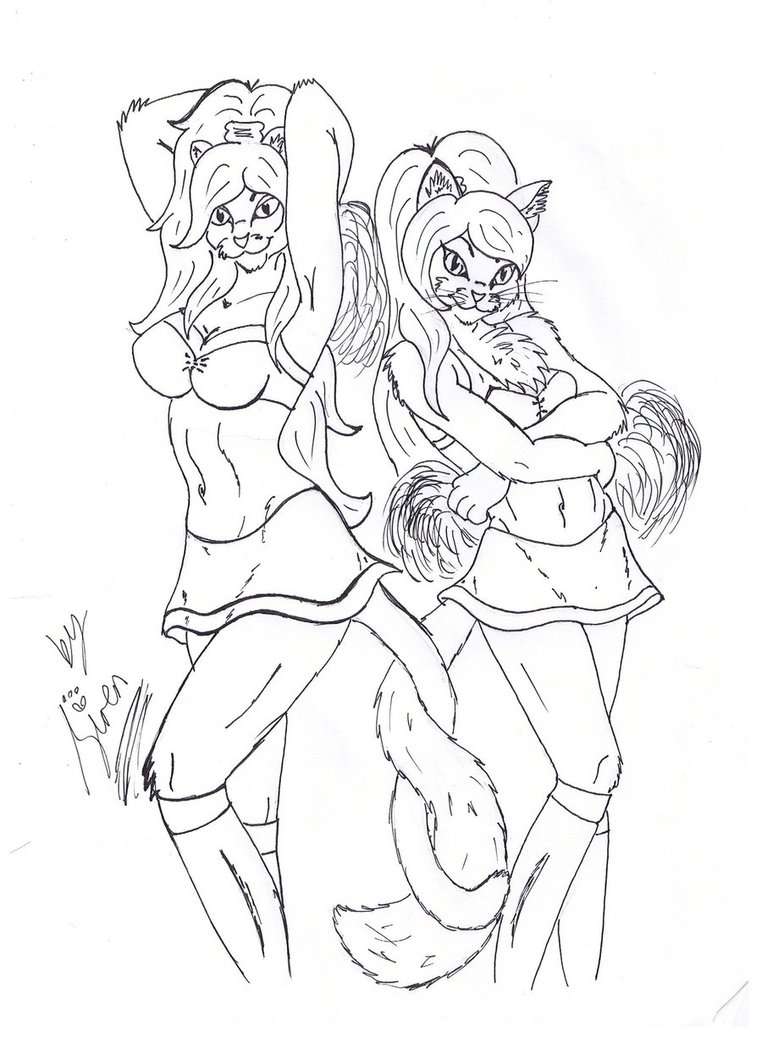 Cheerleader Team Coloring Pages 8