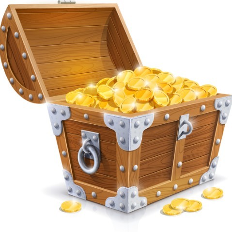Free Vector Pirate Treasure Chest Full of Gold 03 » TitanUI